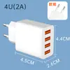 Cargador Múltiple Tipo-C+USB de 5V2A Estándar Europeo Adecuado para Cargadores de Teléfonos Móviles Huawei Android y Apple