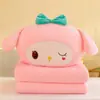 Manta Colcha Doble Uso Dos en Uno de Demon Kulomi Color Merlot para Coche Cama Mesita de Noche Siesta para Niñas y Niños