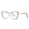 Lentes anti-luz azul 3154 Viento frío nórdico dorado TR montura óptica de moda para mujer espejo plano multifacético transfronterizo