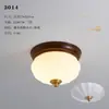 Nueva luz de balcón de estilo chino totalmente de cobre, luz para pasillo y recibidor, lámpara de techo pequeña minimalista nórdica para dormitorio, luz para pasillo de entrada