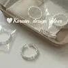 Joyería de Plata Estilo Minimalista Personalidad Coreana Anillo Retorcido de Doble Capa S925 Plata de Ley Clásico de Alta Gama Apilable Versátil