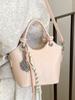 Nuevo Bolso de Cubo Portátil Simple con Texto de Moda Transfronterizo, Niche Simple Combinable Casual de Hombro Cruzado para Mujer