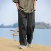 Calças Casuais Masculinas de Verão com Cintura Elástica, Frescas e Repelentes à Água, Estilo Casual Americano, Esportivo, Juvenil, Largas, Retas
