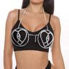 2023 Nuevos Accesorios Moda Personalidad Corazón Sujetador Club Nocturno Sexy Borla Cadena para el cuerpo cadena para el cuerpo