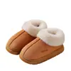 Pantuflas de Algodón para Mujer Otoño/Invierno 2026 Nuevo Estilo para Interiores del Hogar Antideslizantes Cálidas con Felpa Gruesa Suela Gruesa de Algodón Peludo