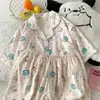Entity Packing Nube Algodón Verano Nuevo Estilo Pijama para Mujer Delgado Dulce Dibujos Animados Manga Corta Pantalón Corto Conjunto de Ropa para el Hogar