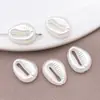 Colgante de Estrella de Mar Rosa de Doble Cara con Agujero Pasante de Perla de Imitación ABS Color Blanco Roto Accesorios de Joyería para Pulsera y Collar Hechos a Mano para DIY