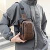 Nova bolsa de peito masculina com textura de PU, antifurto, com trava de combinação, bolsa de ombro, grande capacidade, bolsa transversal portátil para negócios e viagens