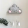 Decoração Ins Estilo Ins Estilo Nórdico Tenda Infantil Decoração Nuvem Feltro Pingente Gota de Chuva Decoração Quarto Infantil Decoração de Parede