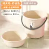 Balde de Armazenamento de Água de Grande Capacidade com Tampa, Balde de Plástico Espessado para Uso Doméstico, Conjunto de Baldes para Dormitório Estudantil, Balde para Imersão dos Pés e Lavanderia