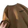 Camiseta de manga curta Verão Masculino Novo Algodão Pesado Simples Na moda para todos os jogos Casual Solto Estudante Camiseta de meia manga