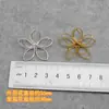 Material para joyería DIY cobre enrollado Flor hueca tridimensional Corona de fénix Xiuhe material para tocado