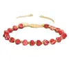 Pulsera de Piedra Natural Arcoíris con Forma de Corazón, Joyería Ajustable de Pareja Estilo Bohemio, Pulsera de Cuentas Coloridas Dopamina