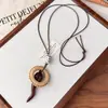 Collar Geométrico de Ratán Bohemio para Mujer, Estilo Vacaciones en la Costa, Colgante con Cordón Largo, Estilo Zen, Cadena para Suéter Personalizada