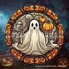 Direto da fábrica série transfronteiriça de elementos de fantasma assustador de Halloween disco de decoração para atmosfera de feriado interno e externo