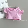 Camiseta de color liso, ropa para muñecos de 10 cm de peluche, ropa de manga corta de 14 cm. Venta al por mayor de ropa para colgantes y muñecos de Palm Dog