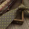 Gravata Masculina Cor Café Retrô Amarrada à Mão Britânica 8cm Formal Negócios Casamento Presente para Noivo Caixa Tendência