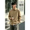 Camisa de Trabajo de Manga Larga para Hombre de Moda 2026 Nuevo Estilo Solapa Diseño Multibolsillos Casual Versátil Camisa de Moda