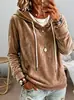 Sudadera de Manga Larga con Capucha y Cordón, Color Sólido, Terciopelo Coreano, Moda Casual Otoño/Invierno 2026, Transfronteriza Europea y Americana, Amazon