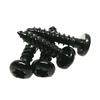 Tornillo autorroscante de cabeza redonda Torx con ranura en V, de acero al carbono, niquelado/negro, M2M2.3M2.6M3M4, tornillo para madera de cabeza plana y estrella.