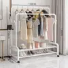 Perchero vertical de pie para ropa perchero colgante para ropa de dormitorio móvil con ruedas hogar sala de estar influencer perchero de secado de lujo ligero