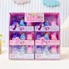 Conjunto Criativo de Carimbos 3D de Boneca Padrão Cartoon Infantil Carimbos de Encorajamento Carimbos para Diário Presentes de Recompensa para Estudantes