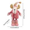 Muñeco de nieve de alce antiguo con patas largas retráctiles de color rosa para Navidad transfronterizas, decoración para ventanas