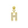 Andywen Plata S925 Accesorios de Letras Microincrustados Colgante de Letra Inglesa Simple y Versátil Pendientes Colgantes de 26 Letras