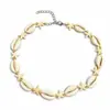 Collar tejido estilo playa hawaiana con estrellas de mar y conchas, simple y único, con cierre de langosta, cadena para la clavícula, suministro mayorista transfronterizo