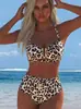 2026 Nuevo Bikini Strapless de Estilo Europeo y Americano de Cintura Alta con Control de Abdomen Anillo Metálico Traje de Baño de Dos Piezas para Mujeres Traje de Baño de Venta Caliente Transfronteriza