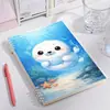 Cuaderno de anillas desmontable con páginas rayadas simples, alto valor estético, adecuado para estudiantes de secundaria, cómodo de sostener, estilo artístico