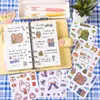 Pegatinas transparentes lindas de animales de dibujos animados de alto valor para diario de Ins, diario, vaso de agua, materiales de decoración para niños, pegatinas DIY