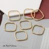 Anillo irregular simple europeo y americano, colgante de aleación triangular con forma de gota, joyería hecha a mano, accesorios para pendientes, material