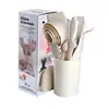 Juego de Herramientas para Hornear de 21 Piezas Juego de Utensilios de Cocina de Silicona: Brocha para aceite, Espátula, Batidor de huevos, Cuchara medidora, Pinzas para alimentos, Espumadera