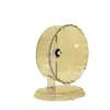 Roda de Hamster Metade Roxa Metade Vermelha, Roda de Corrida Brinquedo Fofo para Hamster Dourado, Roda Silenciosa de Livre Rotação com Suporte Transparente para Exercício