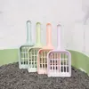 Pala para Arena de Gato Multiusos de Malla Hueca de Color Caramelo Herramienta de Limpieza para Mascotas Recogedor de Excrementos Pala Mágica para Arena de Gato