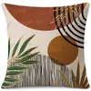 26 Fundas de Almohada de Primavera y Verano Hojas Sol Abstracto Lino Estampado Fundas de Cojín Amazon Suministros para el Hogar Transfronterizos Venta al por Mayor