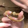 Pulseira de Luxo Acessível com Contas de Transferência Ruyi de Ouro Areia Pérola Azul Gelo Quatro em Um Igual à de Yang Mi Acessórios DIY Pulseira de Camada Dupla para Mulheres