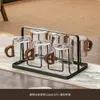 Juego de Tazas Pequeñas de Vidrio Estilo Chino, Taza de Maestro, Taza de Degustación, Taza de Té Kung Fu, Taza para Beber Té Resistente a Altas Temperaturas