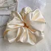 Acessório de Cabelo Avançado Cinza Cool Estilo Blogueira Mesma Cor Cetim Círculo Intestinal Grande Headwear Corda para Rabo de Cavalo Acessórios de Cabelo Elástico de Porco
