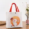 Bolsa de lona para o Festival do Meio Outono, embalagem de mão para bolo da lua e bolinho de gema de ovo, sacola de compras para presente, feita sob medida com logotipo, lembrança promocional