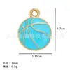 Colgante de aleación de baloncesto Popular transfronterizo Serie Deportiva Colgante de Esmalte de Pelota Multicolor Accesorios Creativos para Joyería DIY