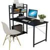 Mesa de Escritório Simples Casa Estudante Escrita Quarto Mesa de Computador Mesa Simples Mesa de Estudo Mesa Integrada com Estante Combinação de Mesa