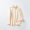 Camiseta Térmica de Base Cálida para Otoño e Invierno para Niños, Top de Otoño para Niños Estilo Coreano de Cuello Medio, Ropa Interior para Bebés Niñas Top de Color Sólido de Cuello Medio-Alto