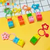 Bloques de Construcción Redondos de Dibujos Animados Creativos Colgante Descompresor Llavero Colgante para Mochila Escolar Infantil Llavero de Coche Regalo Venta al por Mayor