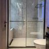 Lujo Ligero Marco Muy Estrecho Todo Incluido Cabina de Ducha Baño Inodoro Separación Seca y Húmeda Mampara de Vidrio Templado Puerta Corredera Integral
