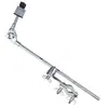 Soporte de extensión para platillo, varilla giratoria universal inclinada de media sección, soporte de extensión para cencerro, conector de varilla para platillo de agua