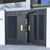 Puerta de Hierro Forjado, Puerta de Patio de Aleación de Aluminio, Puerta Artística de Aluminio para Patio Exterior de Villa de Casa Rural Autoconstruida