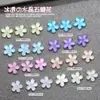 Al por mayor 8 mm Hielo Transparente Flor de Cinco Pétalos Joyería para Uñas Arte de Uñas Resina Estereoscópica Flor Colorida Accesorios para Uñas Decoración de Uñas Portátil
