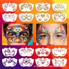 16 Plantillas de Pintura Facial para Niños, Plantilla Hueca para Maquillaje de Escenario Pintado a Mano, Moldes Auxiliares de Pintura Facial DIY para las Esquinas de los Ojos